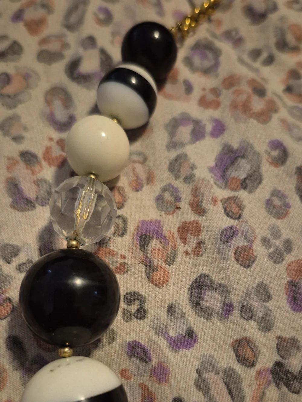 Kate Spade Black and White Chunky Bead Necklace